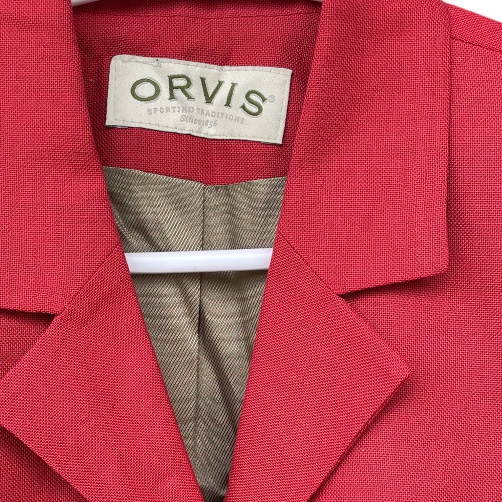 Orvis Coral Wool Blend Blazer Petite 4P Tailored Jacket - Picture 7 of 7